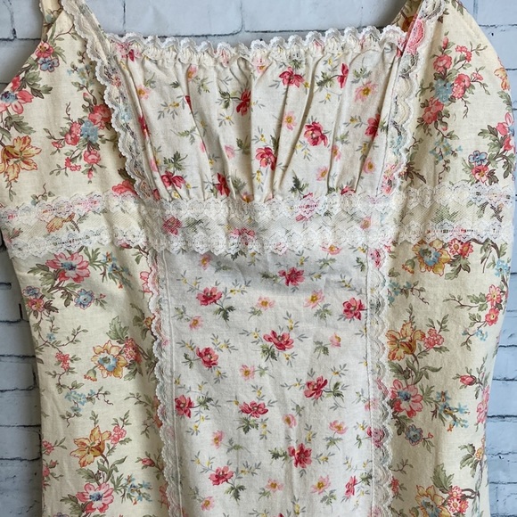 Vintage Jessica McClintock for GUNNE SAX Floral Print Prairie Dress SZ 9/10 - Picture 7 of 16